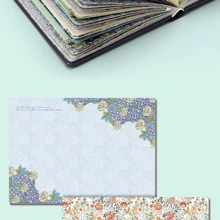 Vintage Floral Hardcover Notebook - Hardcover Journal Set, Elegant Old English Patterned Notebooks for Writing, Gifting & Collecting