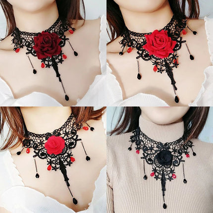 Gothic Lace Choker Necklaces