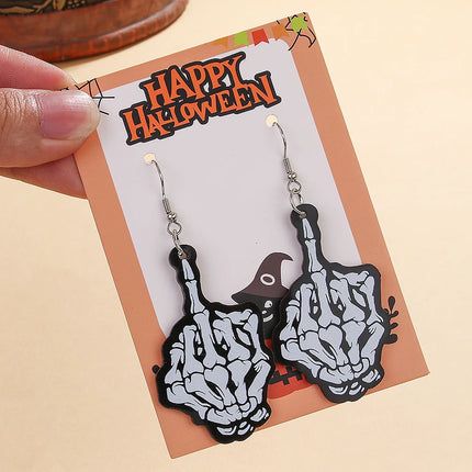 Black Heart Wings Earrings