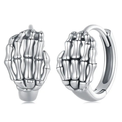 Skeleton Hands Ring & Earrings
