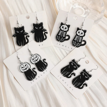 Halloween Kitty Earrings