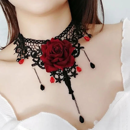 Gothic Lace Choker Necklaces