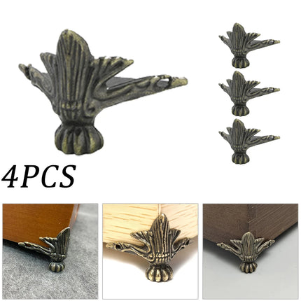 4PCS Antique Corner Box Legs