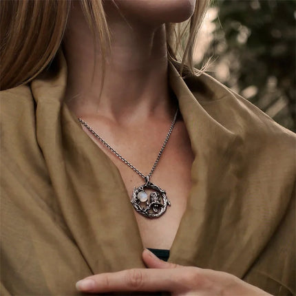 Owl & Moon Necklace