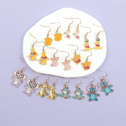 Winnie the Pooh Characters Earrings