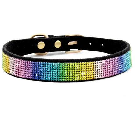 Jewelled Suede Pet Collar