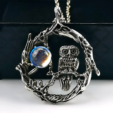 Owl & Moon Necklace