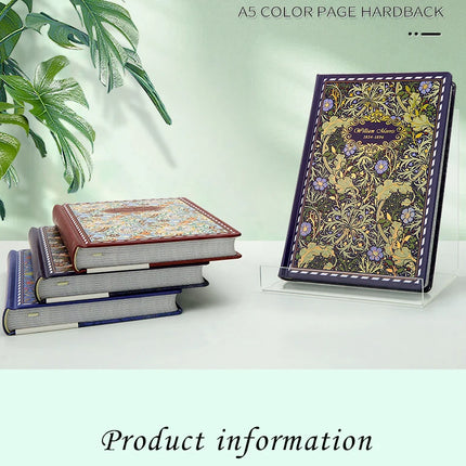 Vintage Floral Hardcover Notebook - Hardcover Journal Set, Elegant Old English Patterned Notebooks for Writing, Gifting & Collecting