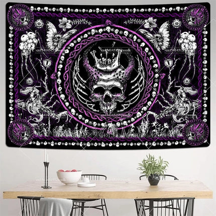 Skull Goat Tapestry Wall Hanging