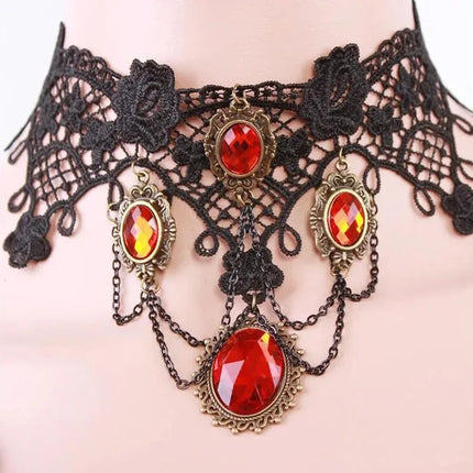 Gothic Lace Choker Necklaces