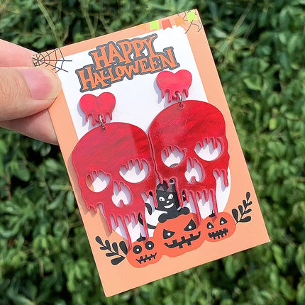 Black Heart Wings Earrings