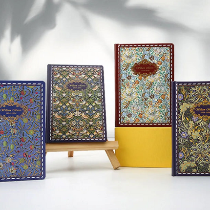 Vintage Floral Hardcover Notebook - Hardcover Journal Set, Elegant Old English Patterned Notebooks for Writing, Gifting & Collecting