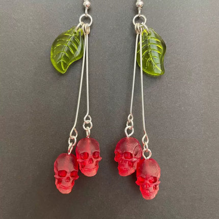 Cherry Skull Earrings