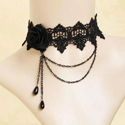 Gothic Lace Choker Necklaces