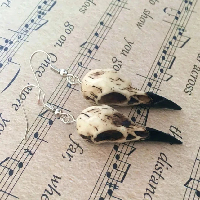 Raven Skull Earrings