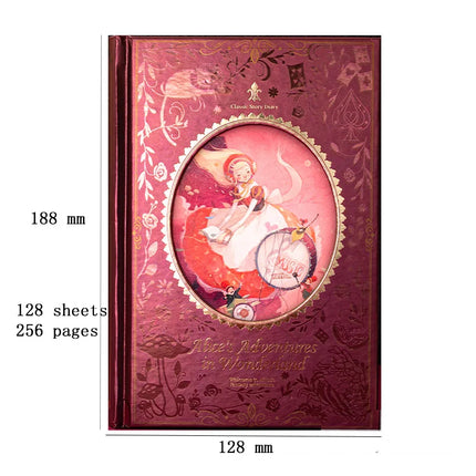 Alice in Wonderland Hardcover Notebook Journal