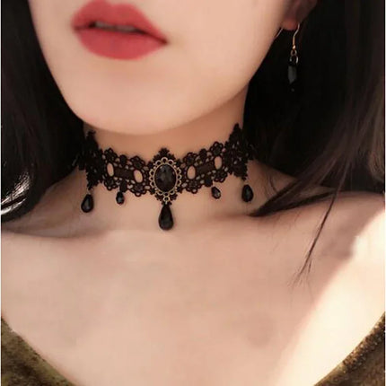 Gothic Lace Choker Necklaces