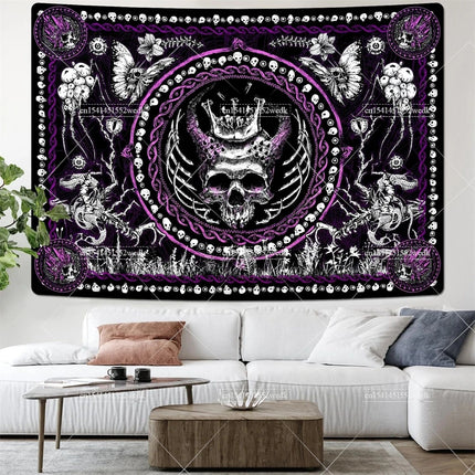 Skull Goat Tapestry Wall Hanging