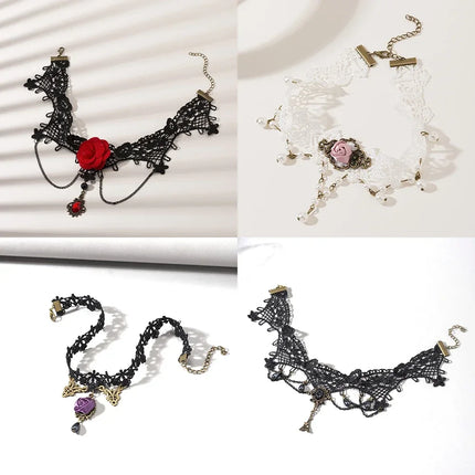 Gothic Lace Choker Necklaces
