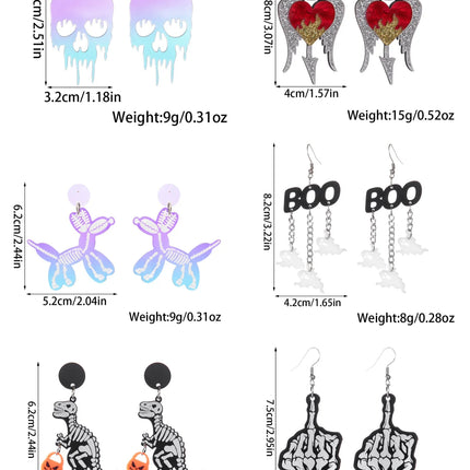 Black Heart Wings Earrings