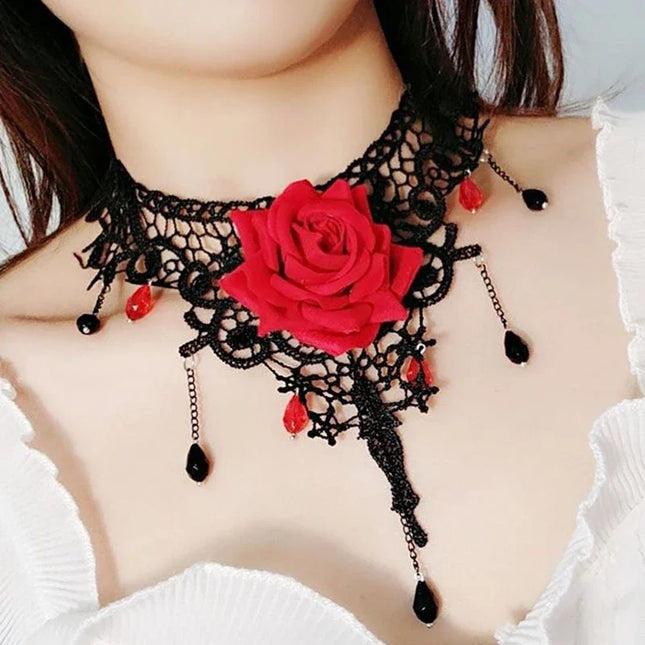 Gothic Lace Choker Necklaces