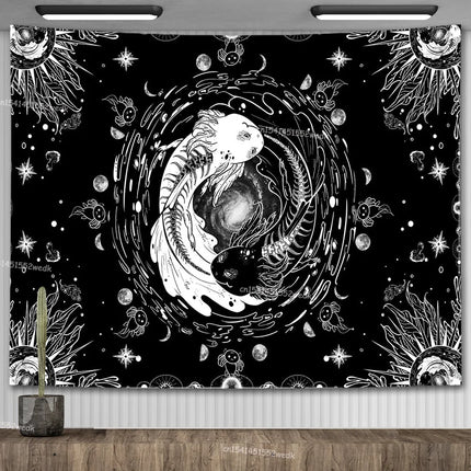 Yin Yang Koi Tapestry Wall Hanging