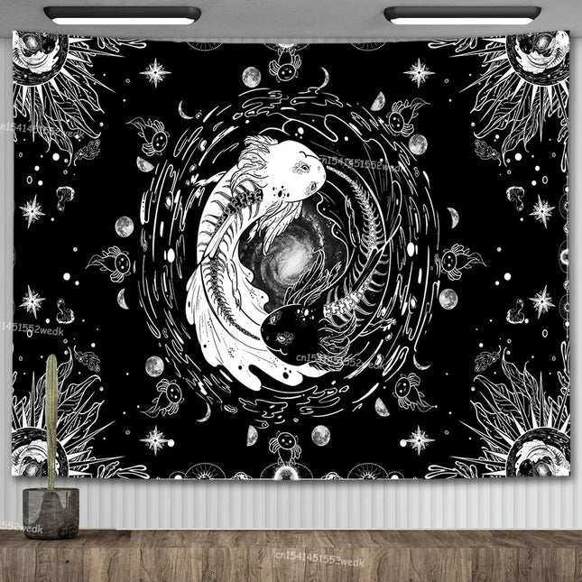 Yin Yang Koi Tapestry Wall Hanging