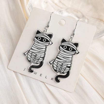 Halloween Kitty Earrings