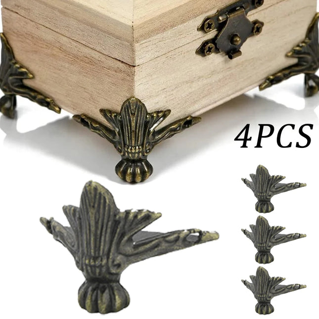 4PCS Antique Corner Box Legs